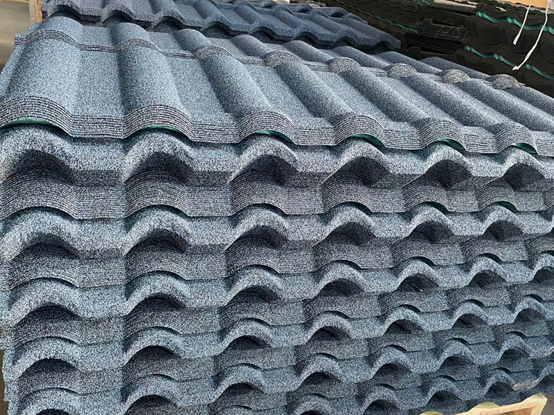 Stone Coated Metal Roofing Tiles Grey