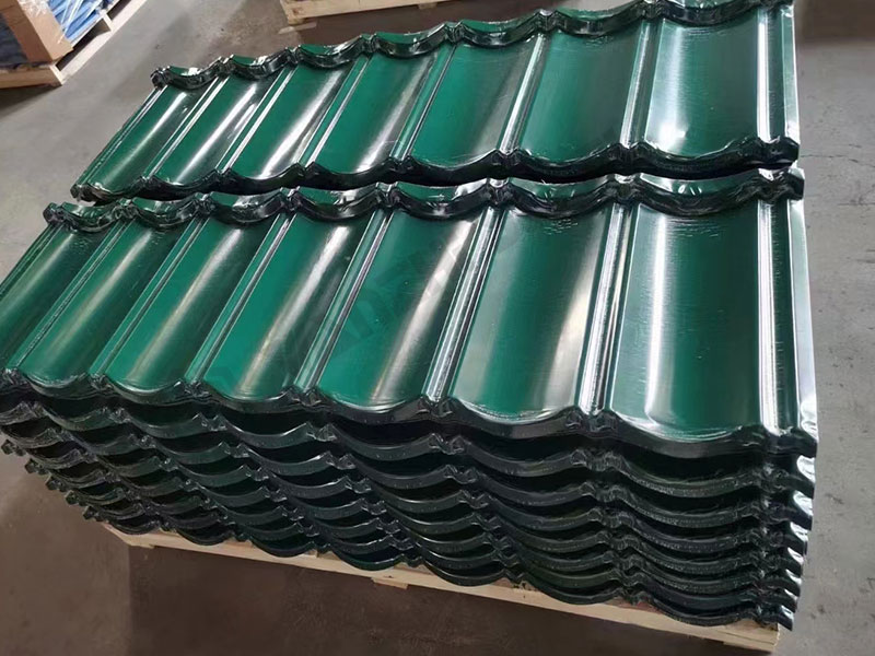 PPGI Metal Roofing Tiles Green Glossy