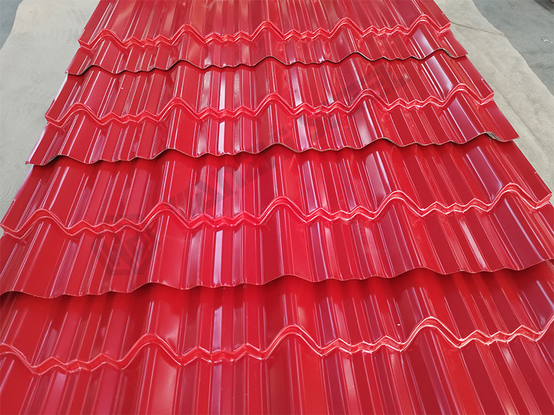 PPGI Tile Profile Sheet Red