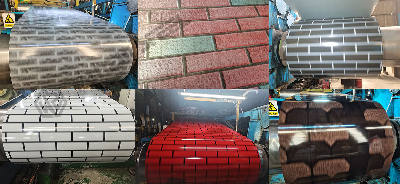 Brick Pattern PPGI Prepainted Galvanized 