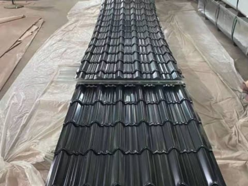 Black PPGL Corrugated Roof Sheet